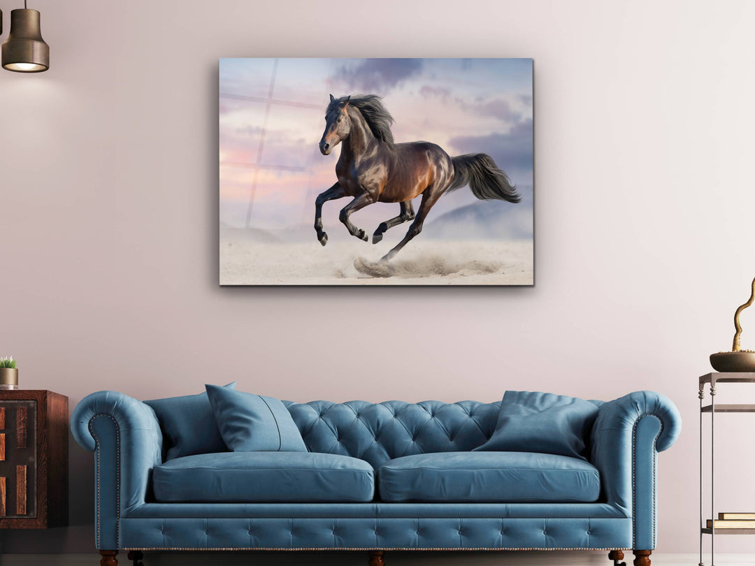 Horse Glass Printing Wall Art - Modern Glass Wall Decor