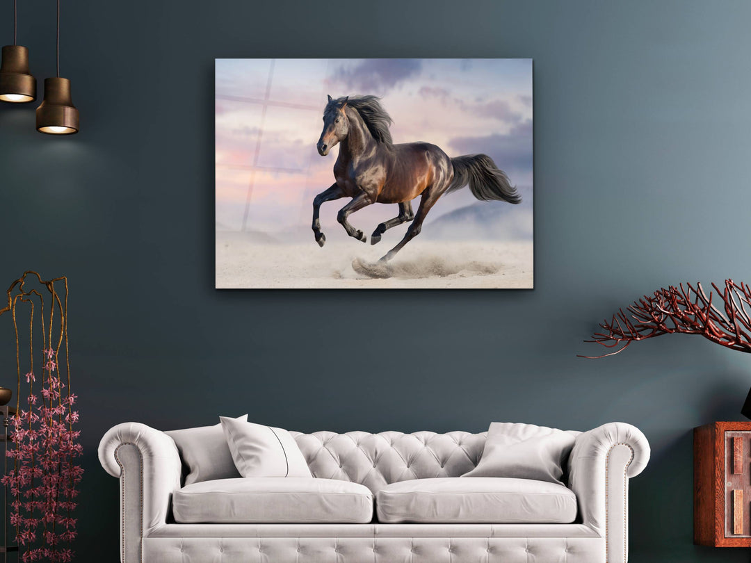 Horse Glass Printing Wall Art - Modern Glass Wall Decor