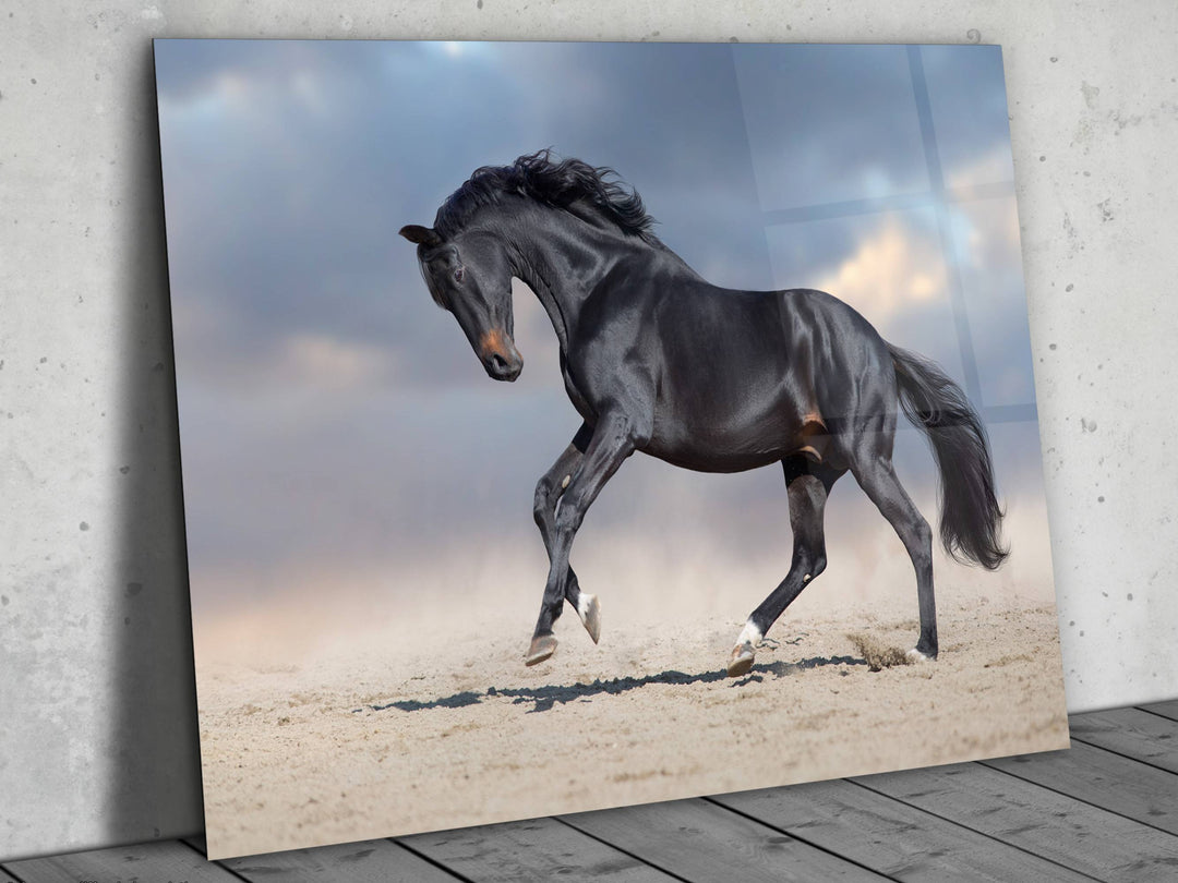 Horse Glass Printing Wall Art - Modern Glass Wall Decor