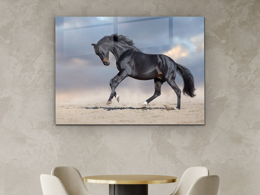 Horse Glass Printing Wall Art - Modern Glass Wall Decor