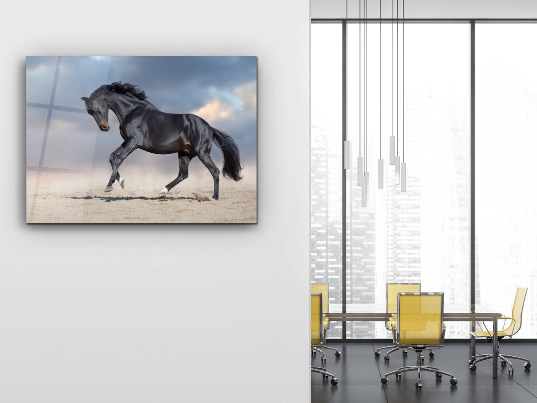 Horse Glass Printing Wall Art - Modern Glass Wall Decor