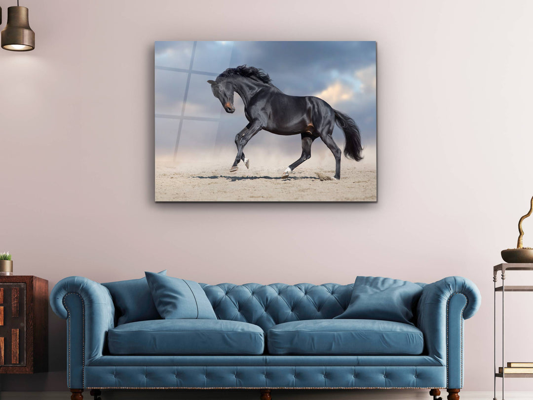 Horse Glass Printing Wall Art - Modern Glass Wall Decor