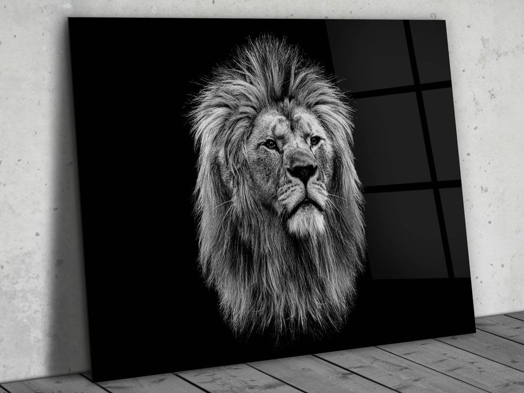 Lion Glass Printing Wall Art - Home Office Wall Decor