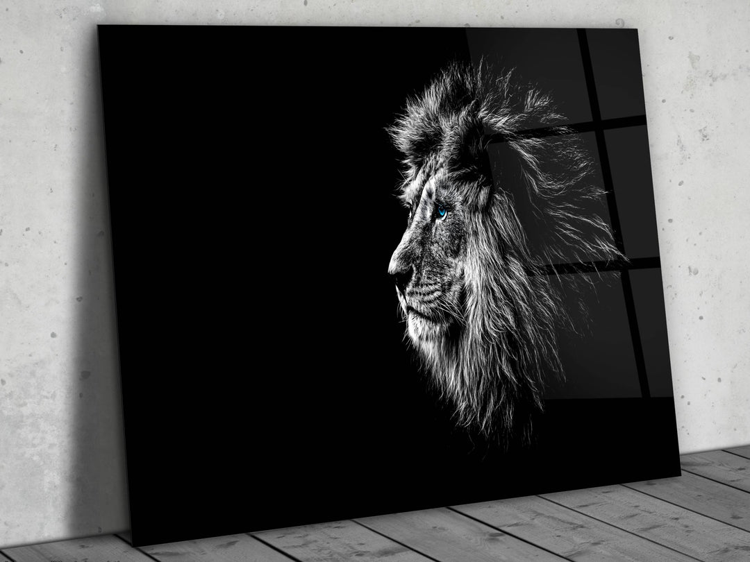 Lion Glass Printing Wall Art - Home Office Wall Decor