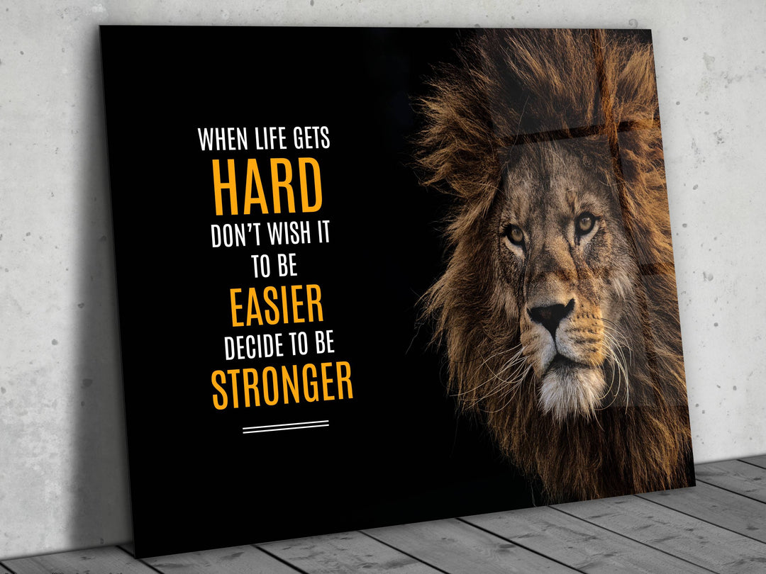 Lion Glass Printing Wall Art - Home Office Wall Decor