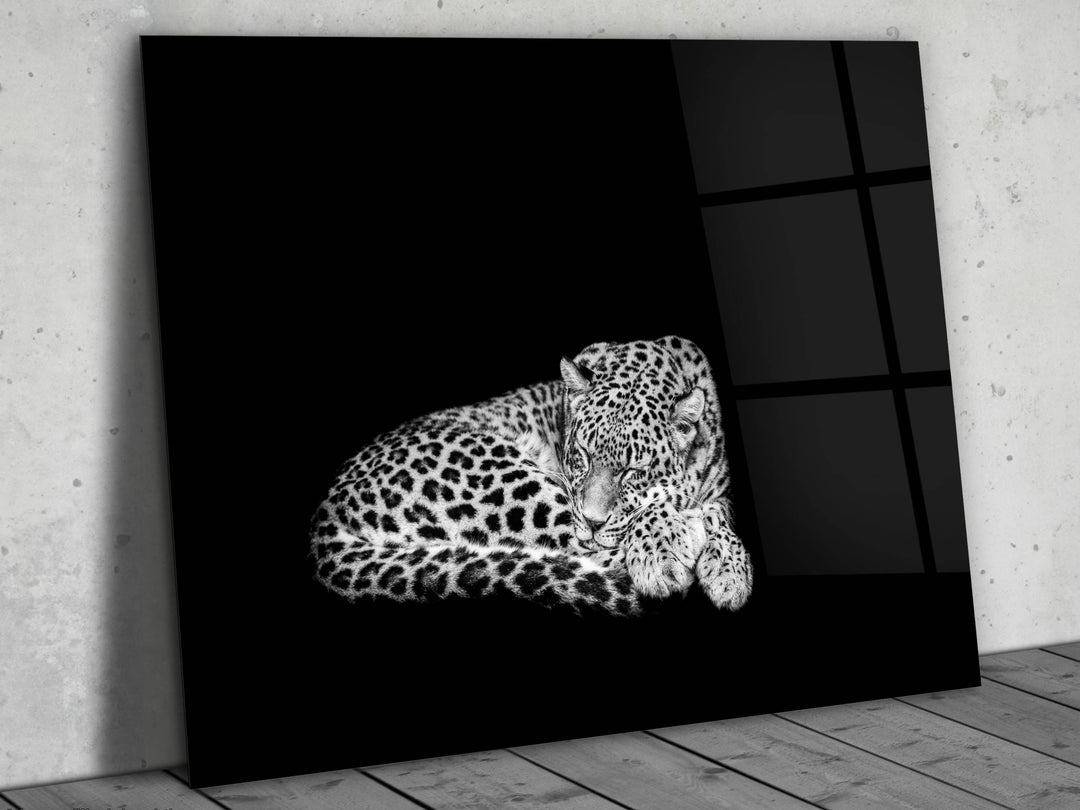 Leopard Glass Printing Wall Art-Home Office Wall Decor