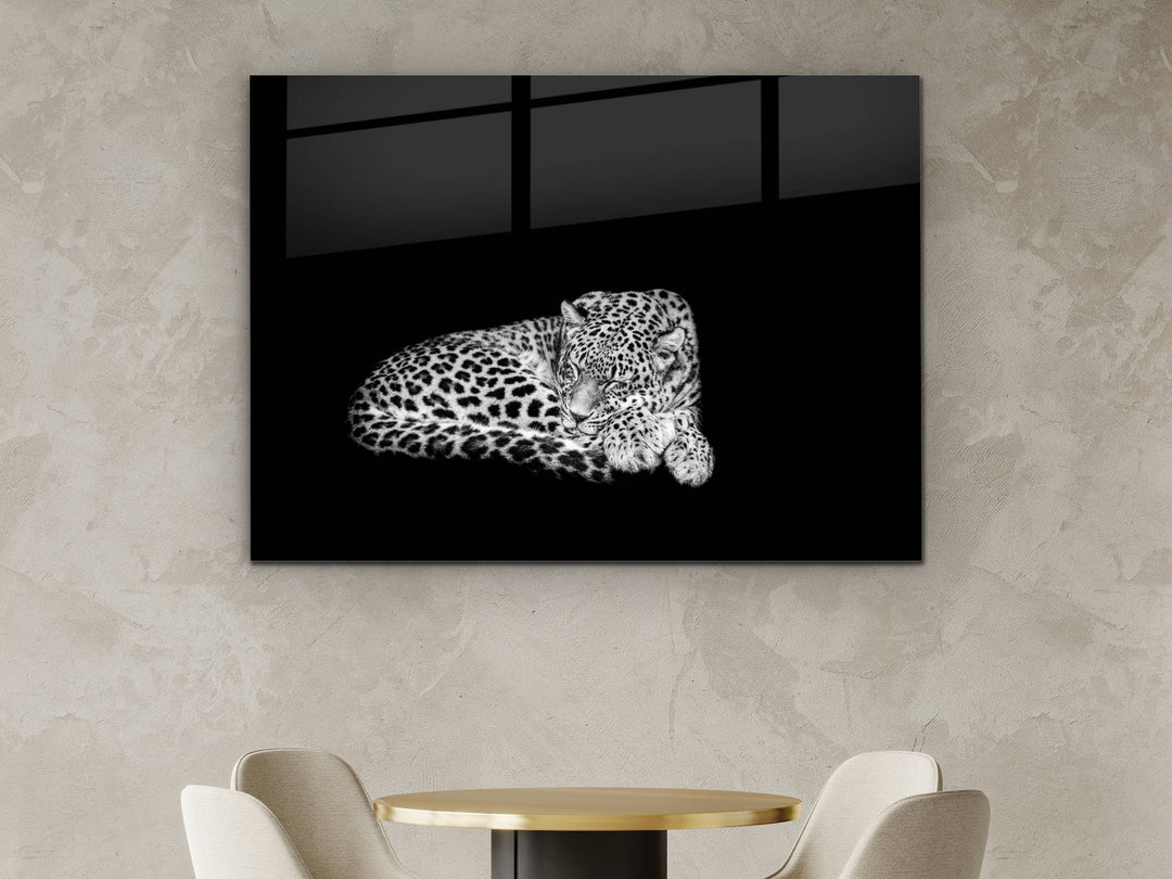 Leopard Glass Printing Wall Art-Home Office Wall Decor