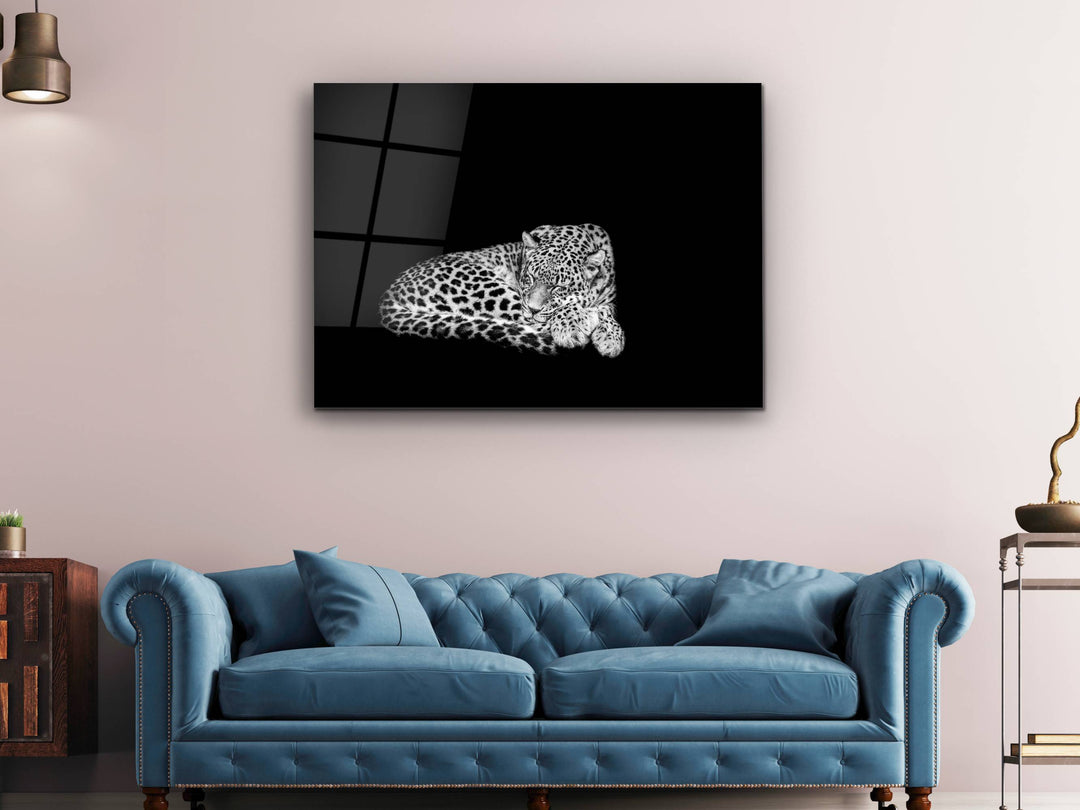 Leopard Glass Printing Wall Art-Home Office Wall Decor