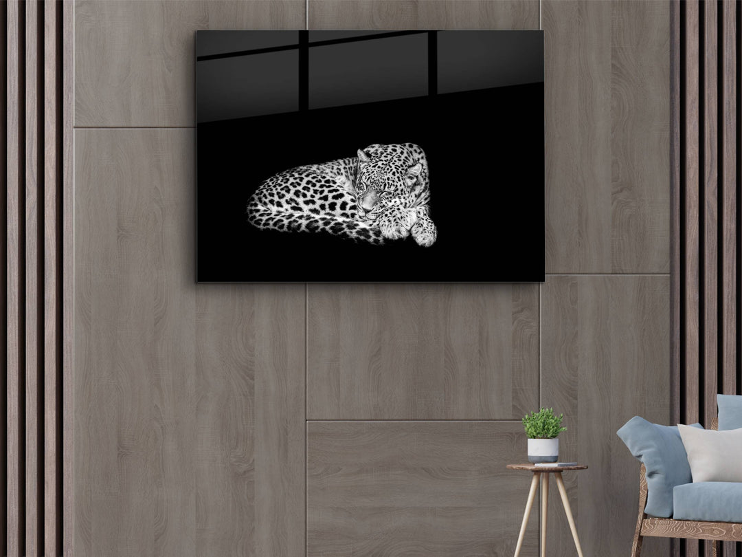 Leopard Glass Printing Wall Art-Home Office Wall Decor