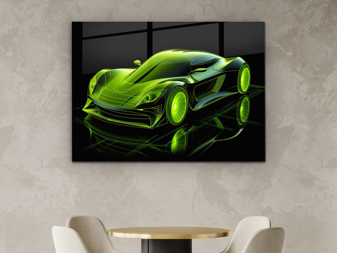 Car Glass Printing Wall Art - Glass Wall Decor