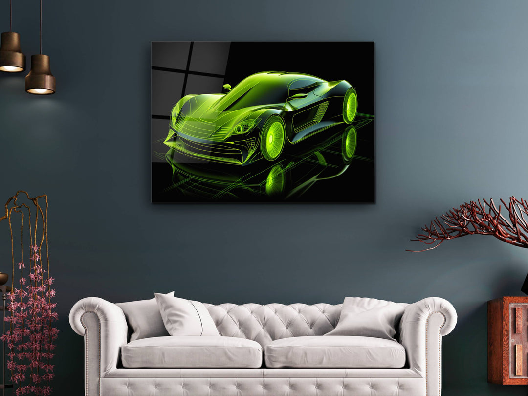 Car Glass Printing Wall Art - Glass Wall Decor