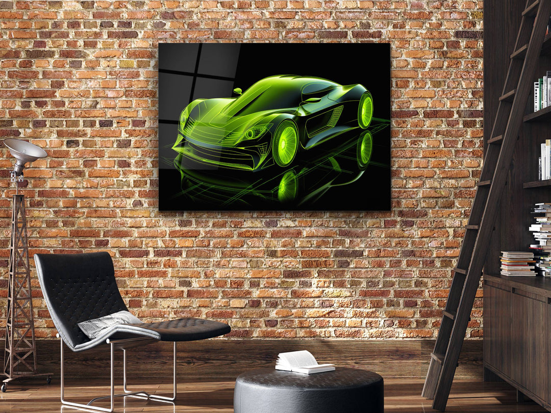 Car Glass Printing Wall Art - Glass Wall Decor