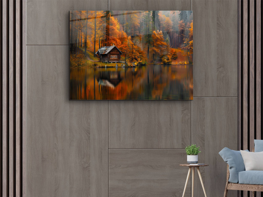 Autumn Landscape Glass Printing Wall Art - Home Office Wall Decor