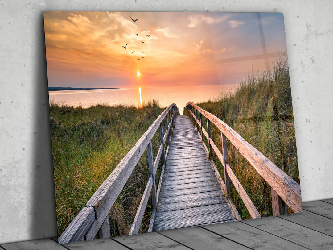 Sunset Landscape Glass Printing Wall Art - Home&Office Wall Decor