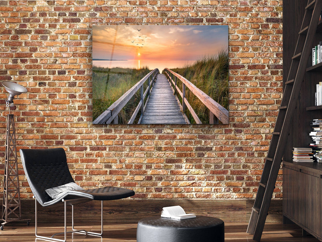 Sunset Landscape Glass Printing Wall Art - Home&Office Wall Decor