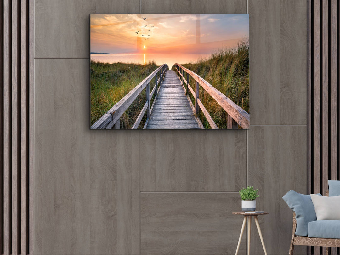 Sunset Landscape Glass Printing Wall Art - Home&Office Wall Decor