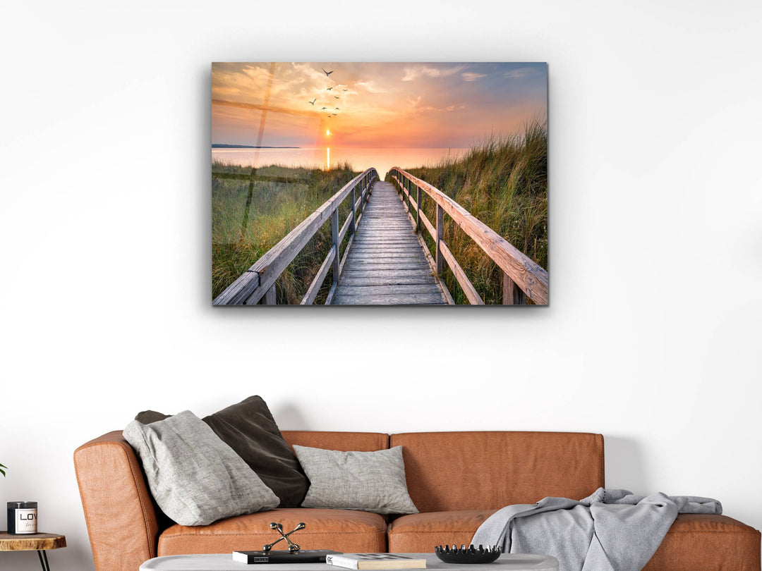 Sunset Landscape Glass Printing Wall Art - Home&Office Wall Decor