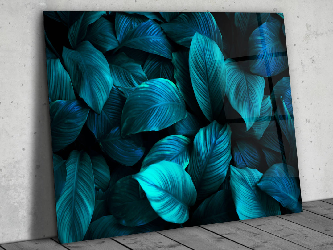 Abstract Floral Glass Printing Wall Art - Modern  Wall Decor