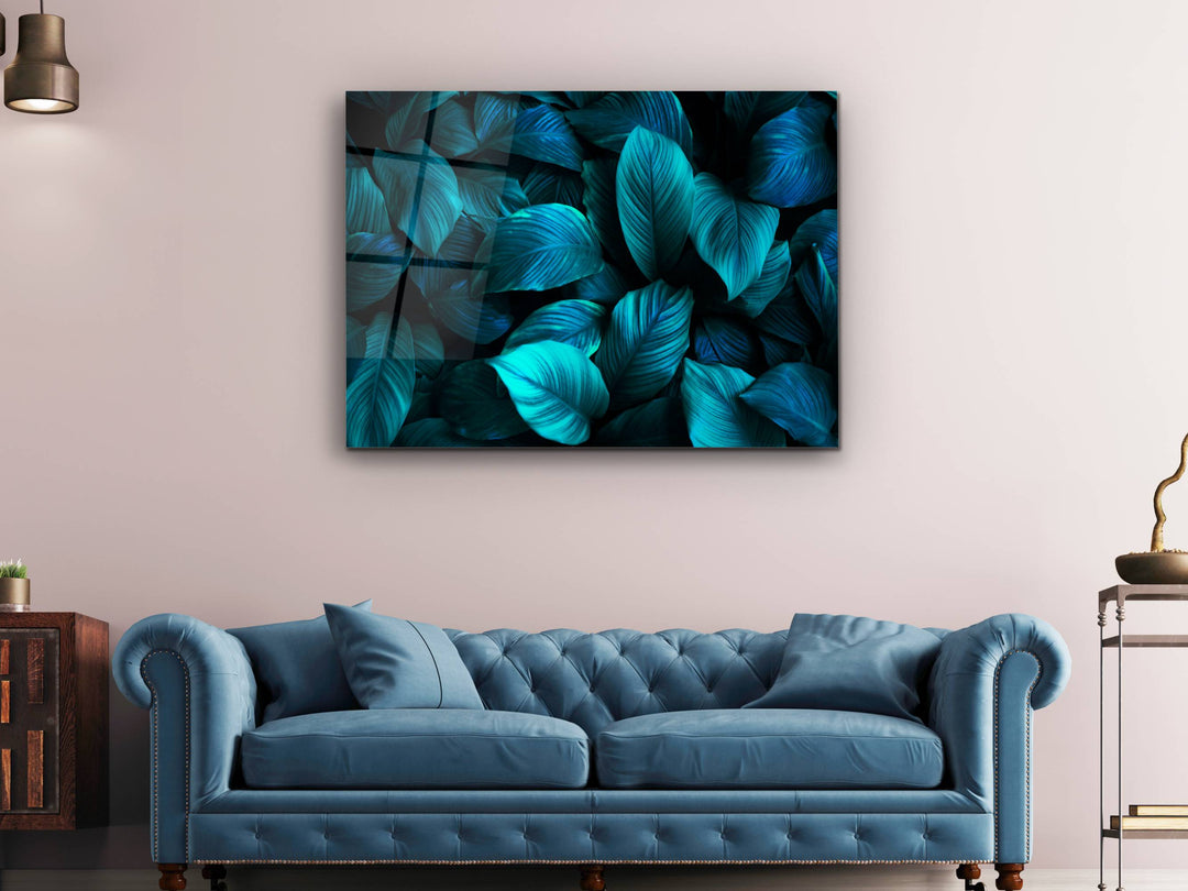 Abstract Floral Glass Printing Wall Art - Modern  Wall Decor