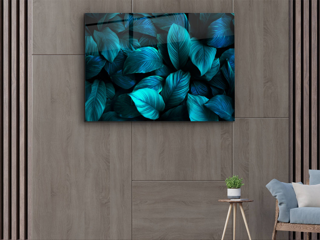 Abstract Floral Glass Printing Wall Art - Modern  Wall Decor