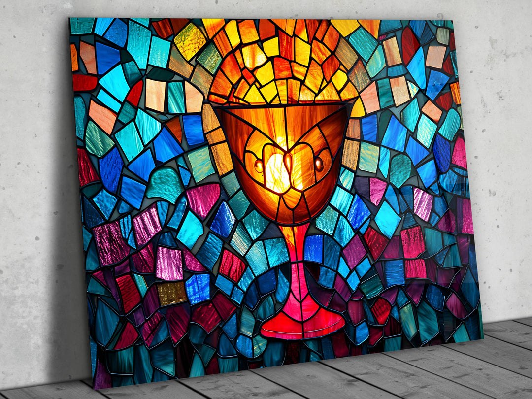 Colorful Religion Stained Glass Wall Art - Glass Printing Wall Decor