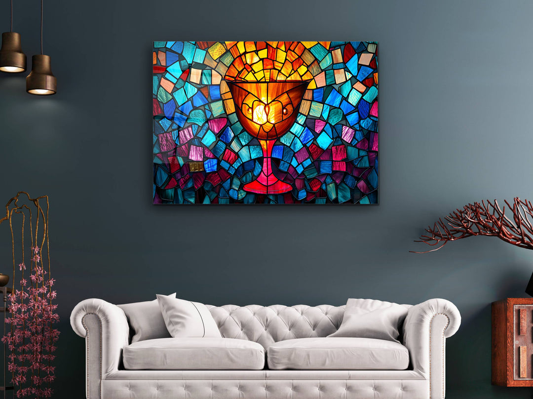 Colorful Religion Stained Glass Wall Art - Glass Printing Wall Decor