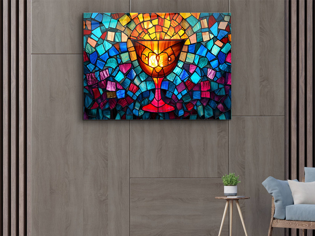 Colorful Religion Stained Glass Wall Art - Glass Printing Wall Decor