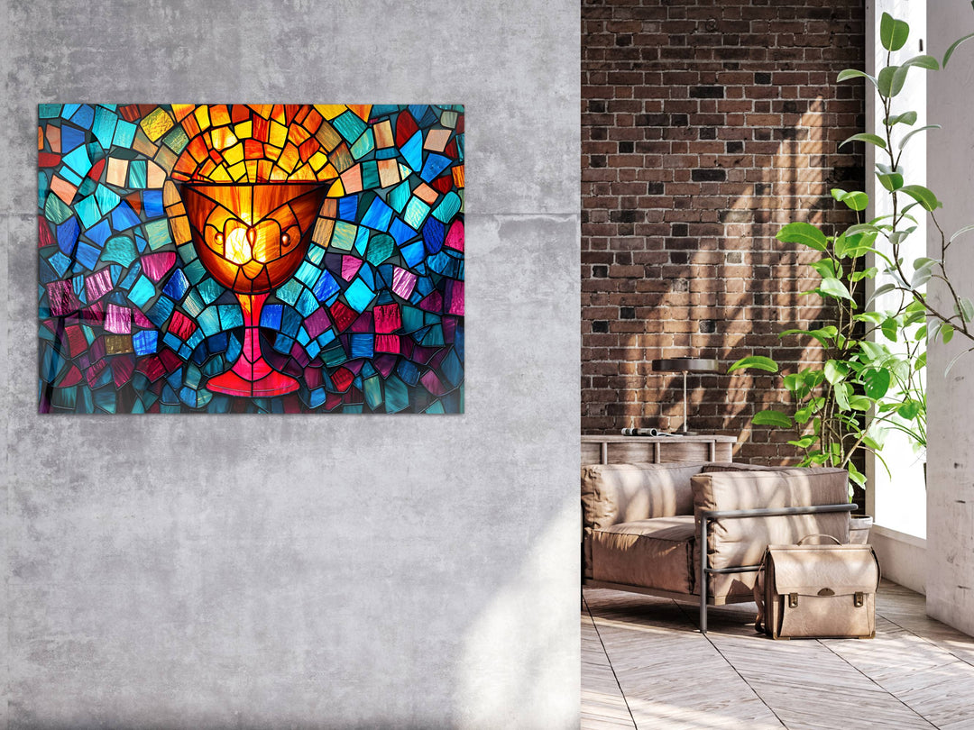 Colorful Religion Stained Glass Wall Art - Glass Printing Wall Decor