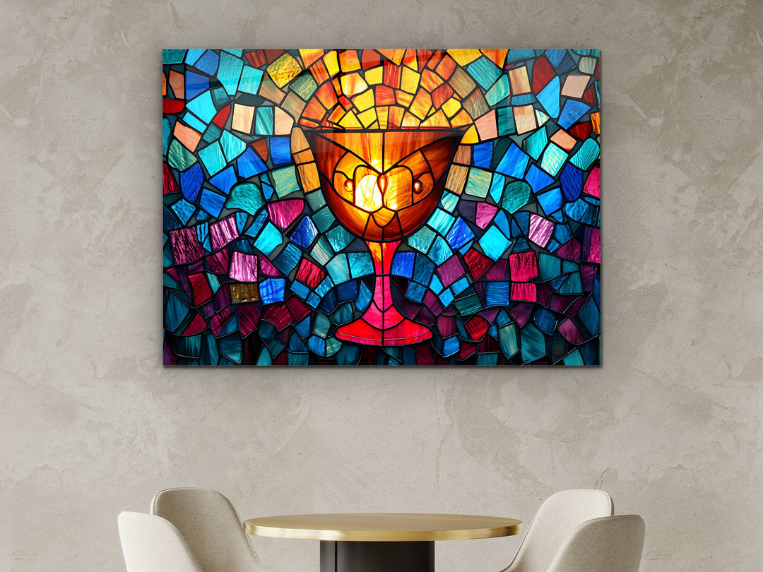 Colorful Religion Stained Glass Wall Art - Glass Printing Wall Decor