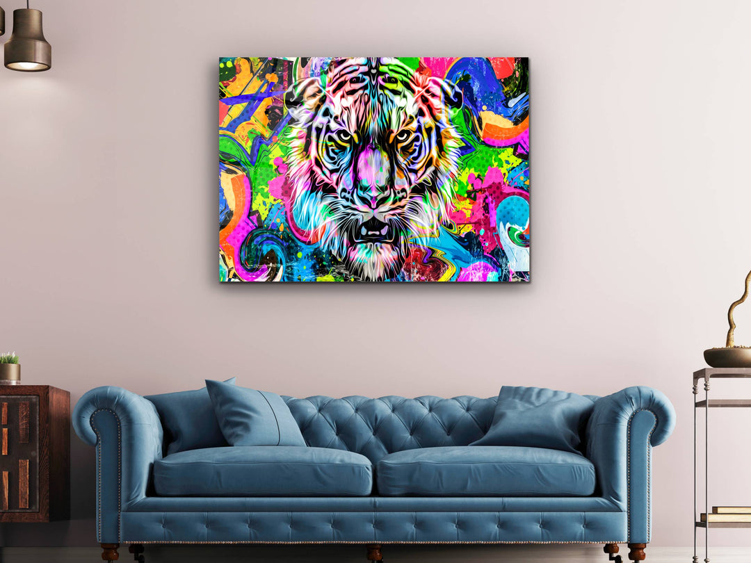 Colorful Leopard Glass Printing Wall Art - Home&Office Wall Decor (Kopya)