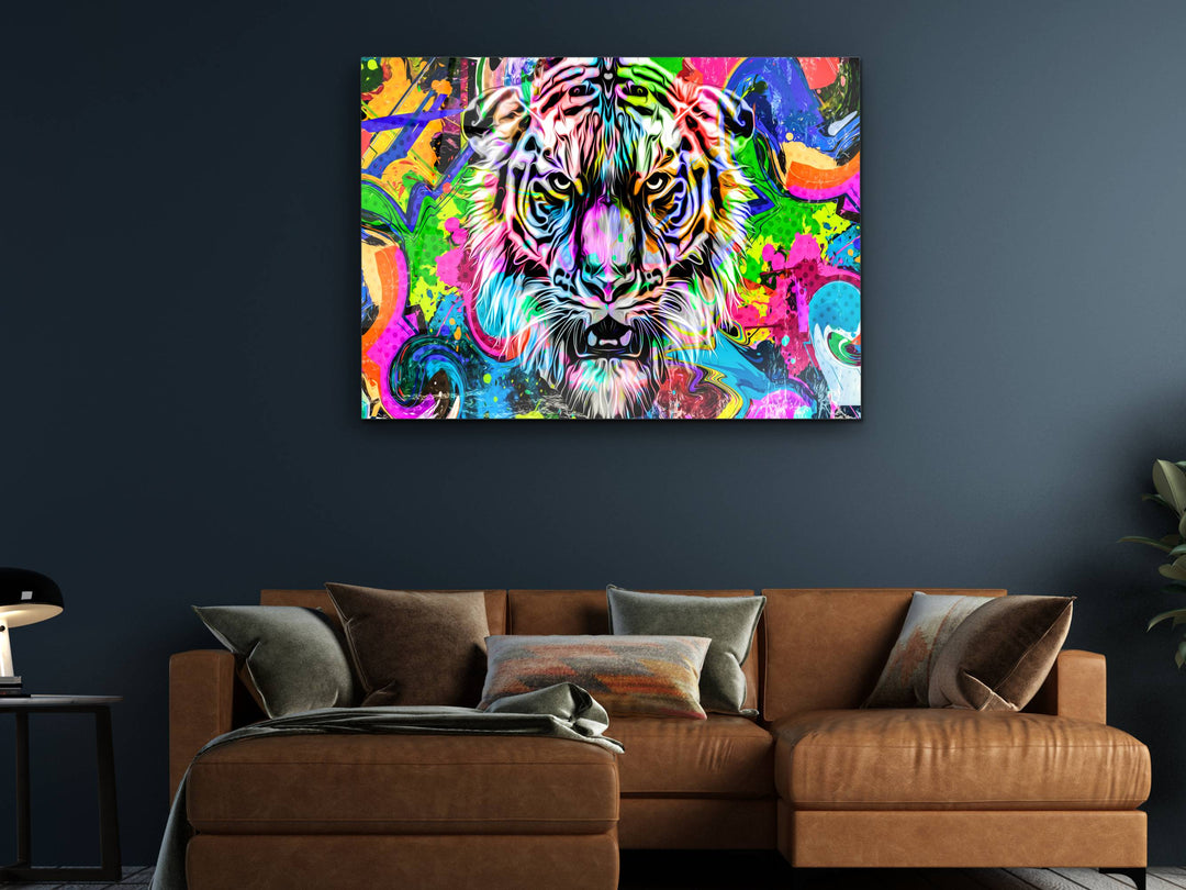 Colorful Leopard Glass Printing Wall Art - Home&Office Wall Decor (Kopya)