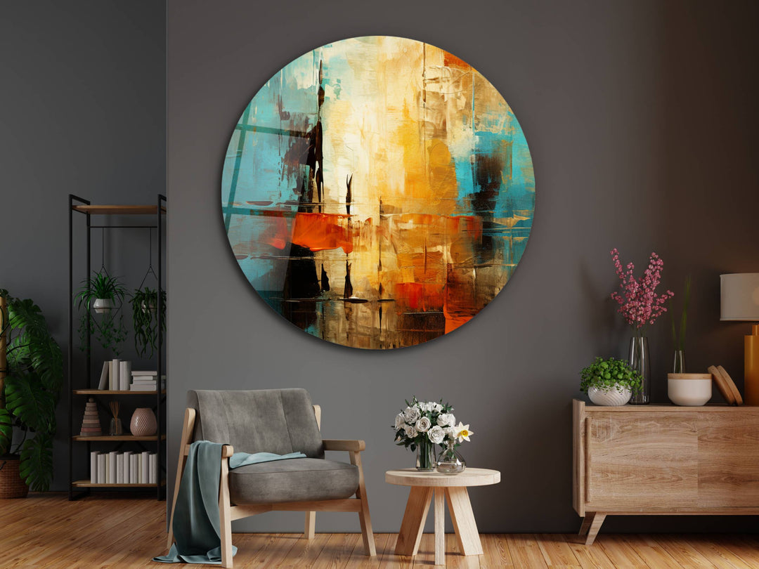 Abstract Colorful Wall Art Decor-Home&Office Glass Printing Wall Painting