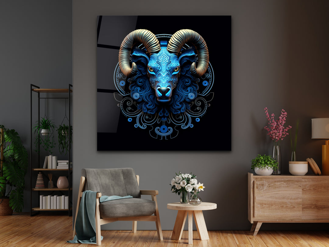 Aries Glass Printing Wall Art - Home&Office Wall Decor